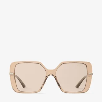 Pati Transparente, hellbraune, eckige Sonnenbrille