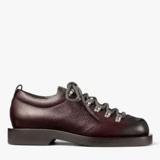 Reeves Schnürschuhe aus schokoladenbraunem Scotch-Grain-Leder