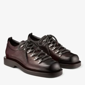Reeves Schnürschuhe aus schokoladenbraunem Scotch-Grain-Leder