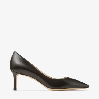 Romy 60 Schwarze Pumps aus Ziegenleder mit spitzer Zehenpartie