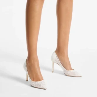 Romy 85 Ivory jimmy choo Pumps mit Spitze