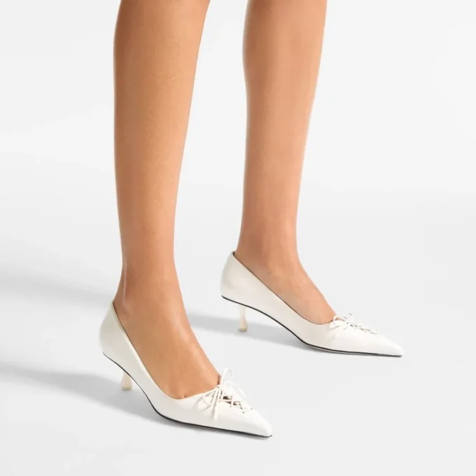 Scarlett 50 Pumps aus Latte-Nappaleder