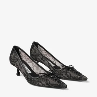 Scarlett 50 Schwarze Jimmy Choo Pumps mit Schnürung