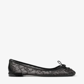 Scarlett Ballerina Schwarz Jimmy Choo Ballerinas mit Schnürung