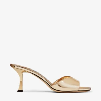 Skye 70 Sandalen aus goldmetallischem Leder