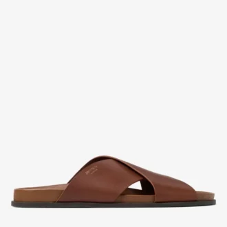 Sol Slide Cigar Vachetta-Leder-Pantoletten