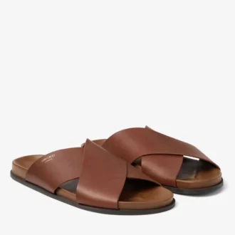 Sol Slide Cigar Vachetta-Leder-Pantoletten