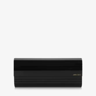 Sweetie – Schwarze Acryl-Clutch mit goldenem Kettenriemen