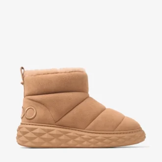 Xan Toffee-Wildleder-Stiefeletten mit Lammfell