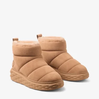 Xan Toffee-Wildleder-Stiefeletten mit Lammfell
