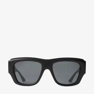 Yani Mattschwarze rechteckige Sonnenbrille