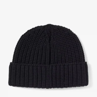 Yuki Schwarze Cashwool-Strickmütze