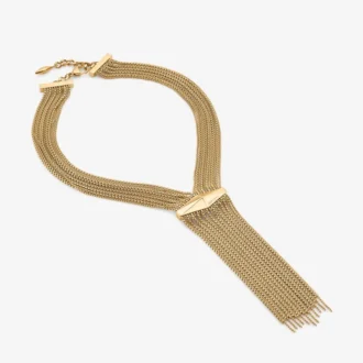 Zandra Halskette Vintage-Gold-Kronleuchter-Halskette mit Diamanten