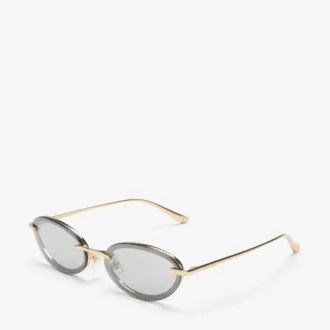 Zina Sonnenbrille in zartem Gold, ovale Form